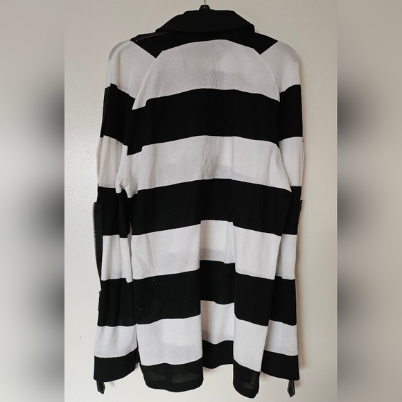 Burberry Woman's Oversized Striped Rugby Shirt Size S - Picture 3 of 3